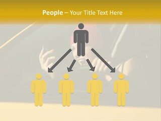 A Woman Driving A Car With A Cell Phone In Her Hand PowerPoint Template