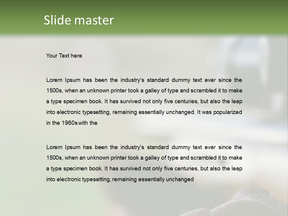 A Rifle With A Scope On A Green Background PowerPoint Template