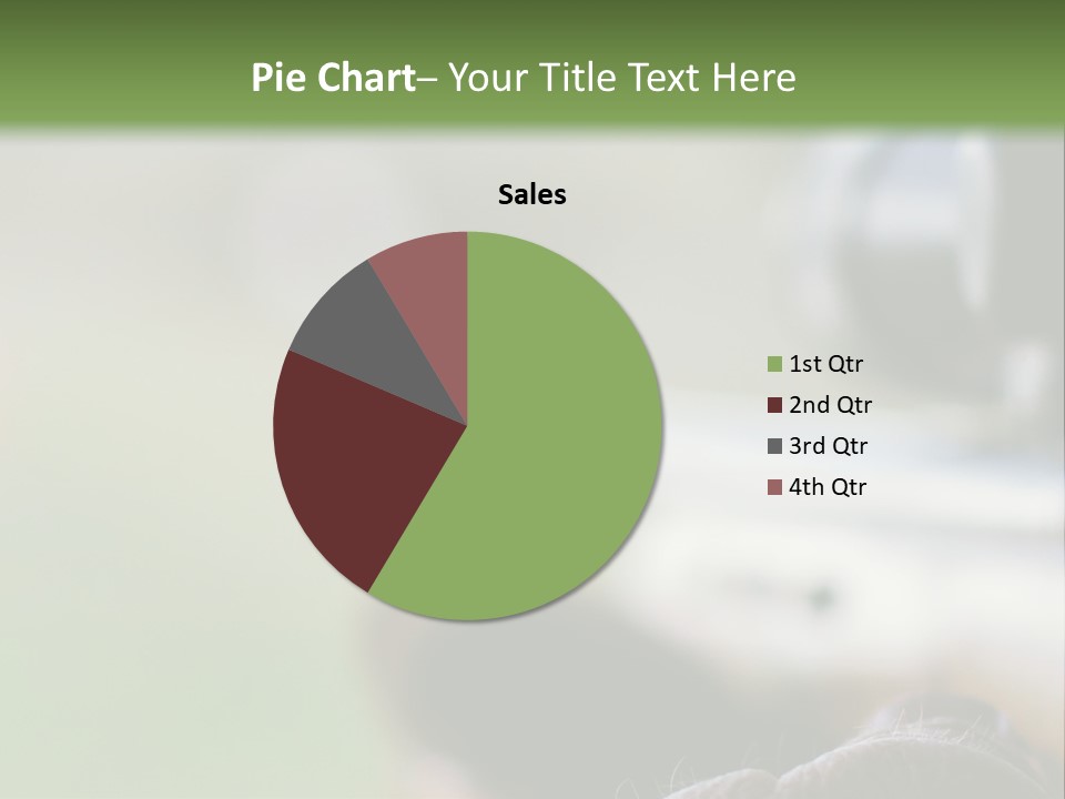 A Rifle With A Scope On A Green Background PowerPoint Template