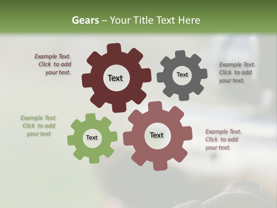 A Rifle With A Scope On A Green Background PowerPoint Template