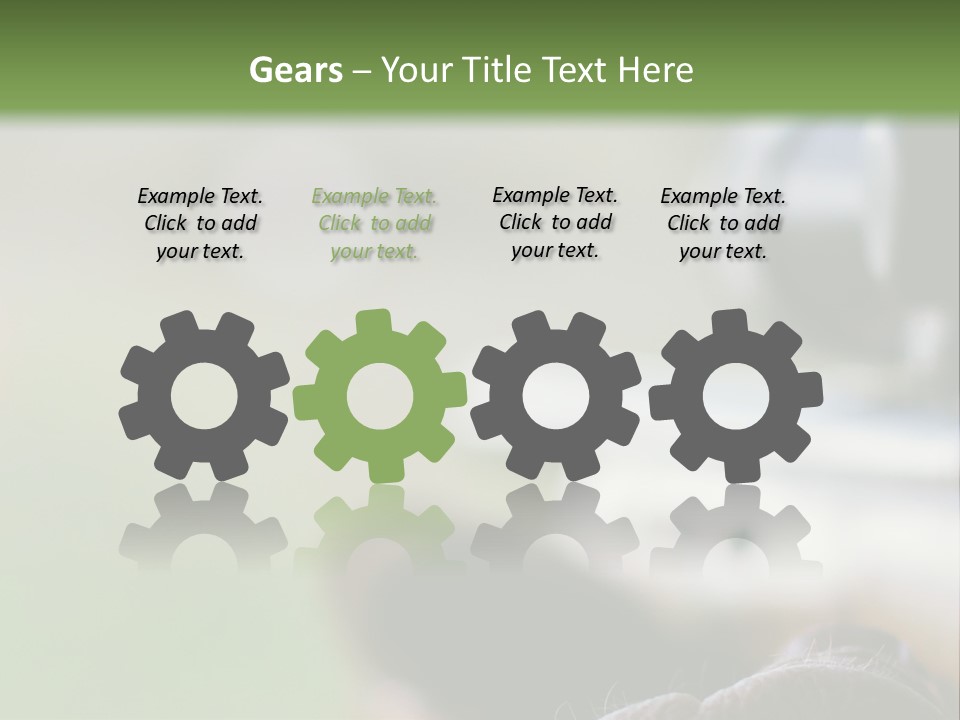 A Rifle With A Scope On A Green Background PowerPoint Template