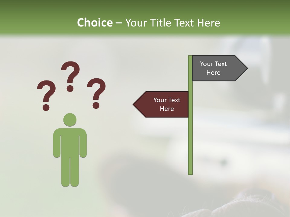 A Rifle With A Scope On A Green Background PowerPoint Template