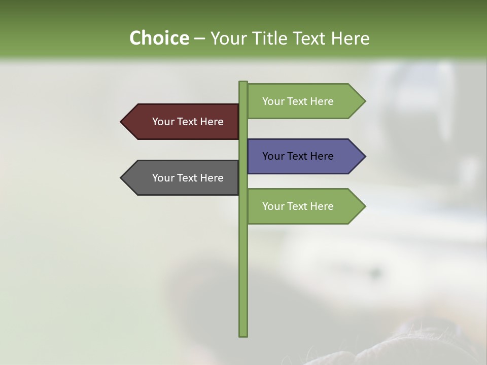 A Rifle With A Scope On A Green Background PowerPoint Template