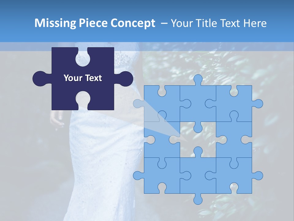 A Woman In A White Dress Is Walking Down A Path PowerPoint Template