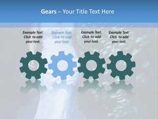 A Woman In A White Dress Is Walking Down A Path PowerPoint Template