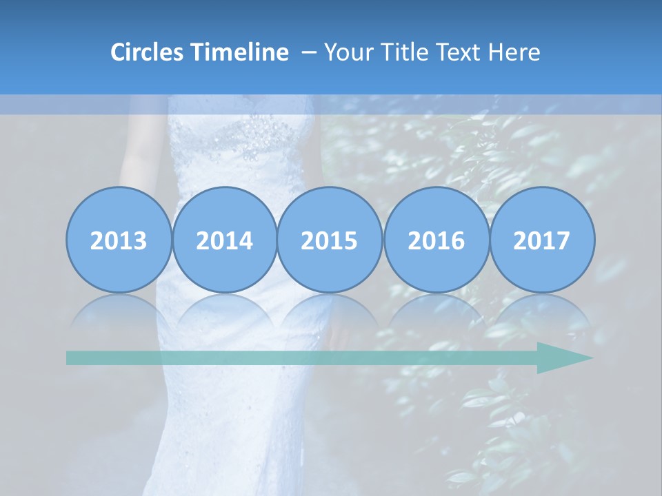 A Woman In A White Dress Is Walking Down A Path PowerPoint Template