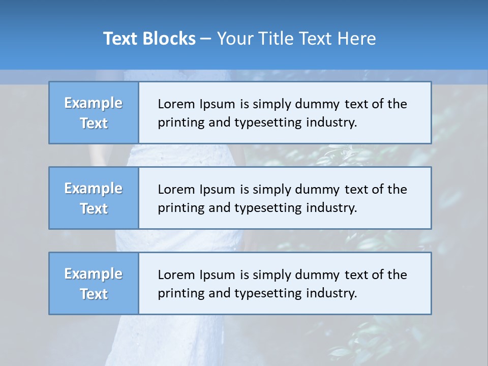 A Woman In A White Dress Is Walking Down A Path PowerPoint Template