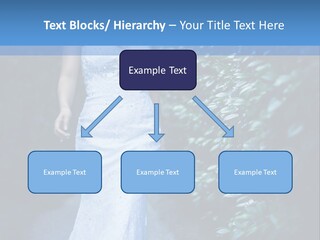 A Woman In A White Dress Is Walking Down A Path PowerPoint Template