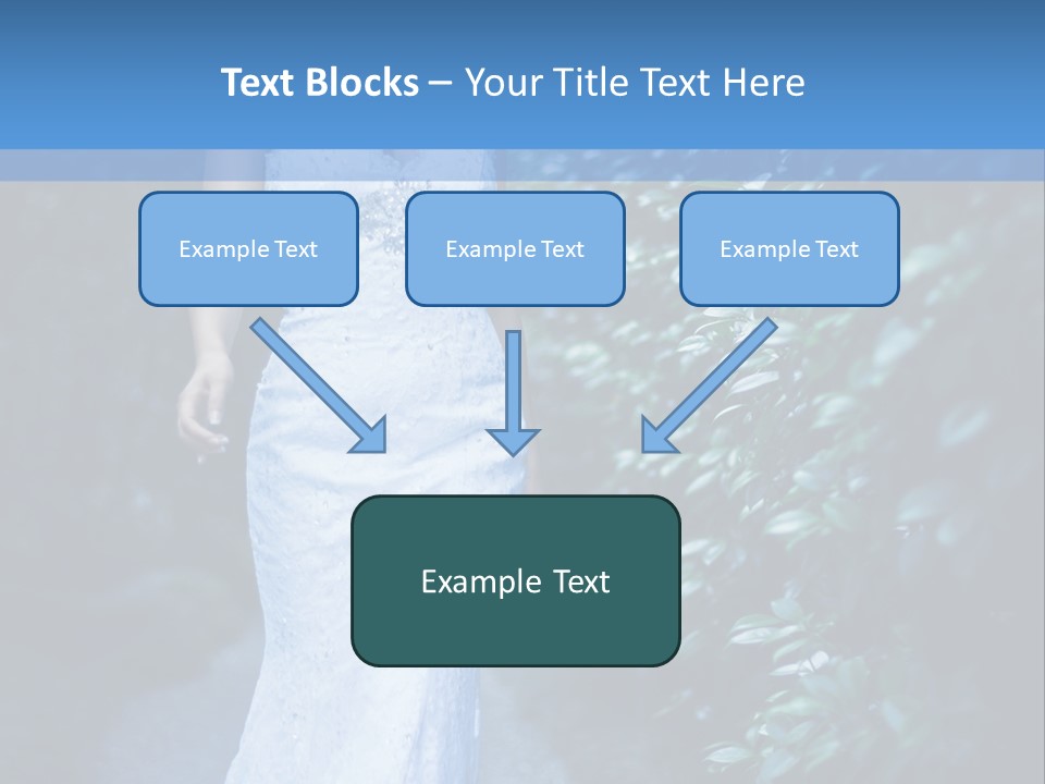 A Woman In A White Dress Is Walking Down A Path PowerPoint Template