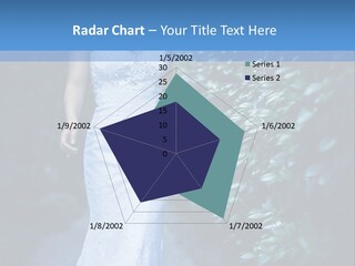 A Woman In A White Dress Is Walking Down A Path PowerPoint Template