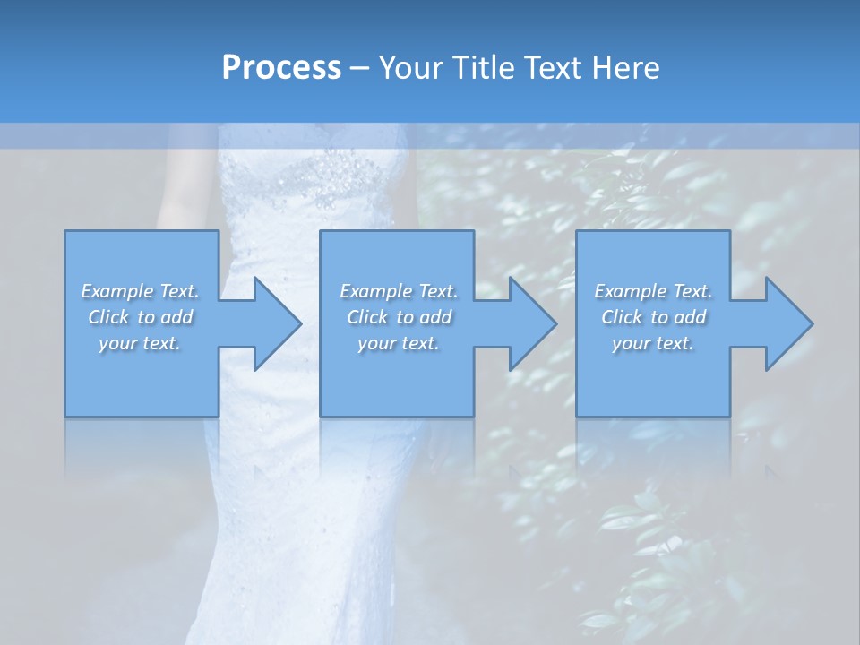 A Woman In A White Dress Is Walking Down A Path PowerPoint Template