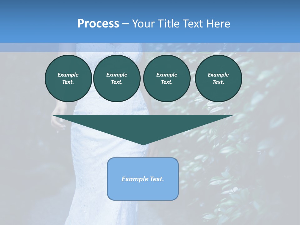 A Woman In A White Dress Is Walking Down A Path PowerPoint Template