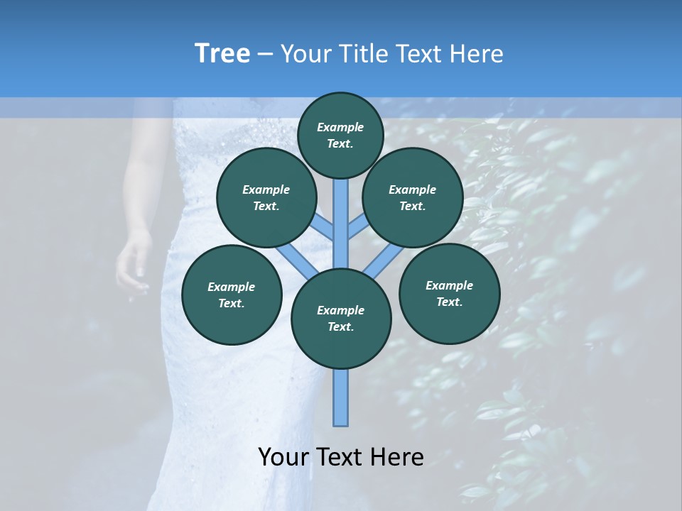 A Woman In A White Dress Is Walking Down A Path PowerPoint Template