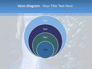 A Woman In A White Dress Is Walking Down A Path PowerPoint Template