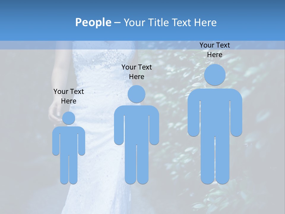 A Woman In A White Dress Is Walking Down A Path PowerPoint Template