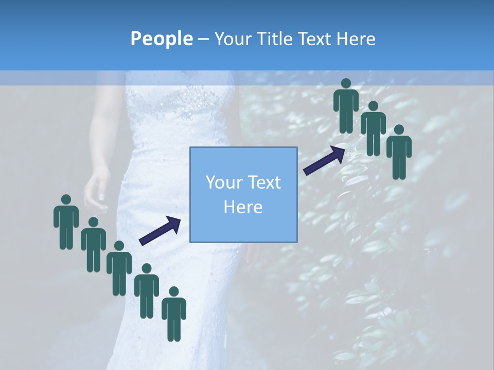 A Woman In A White Dress Is Walking Down A Path PowerPoint Template