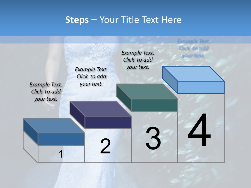 A Woman In A White Dress Is Walking Down A Path PowerPoint Template