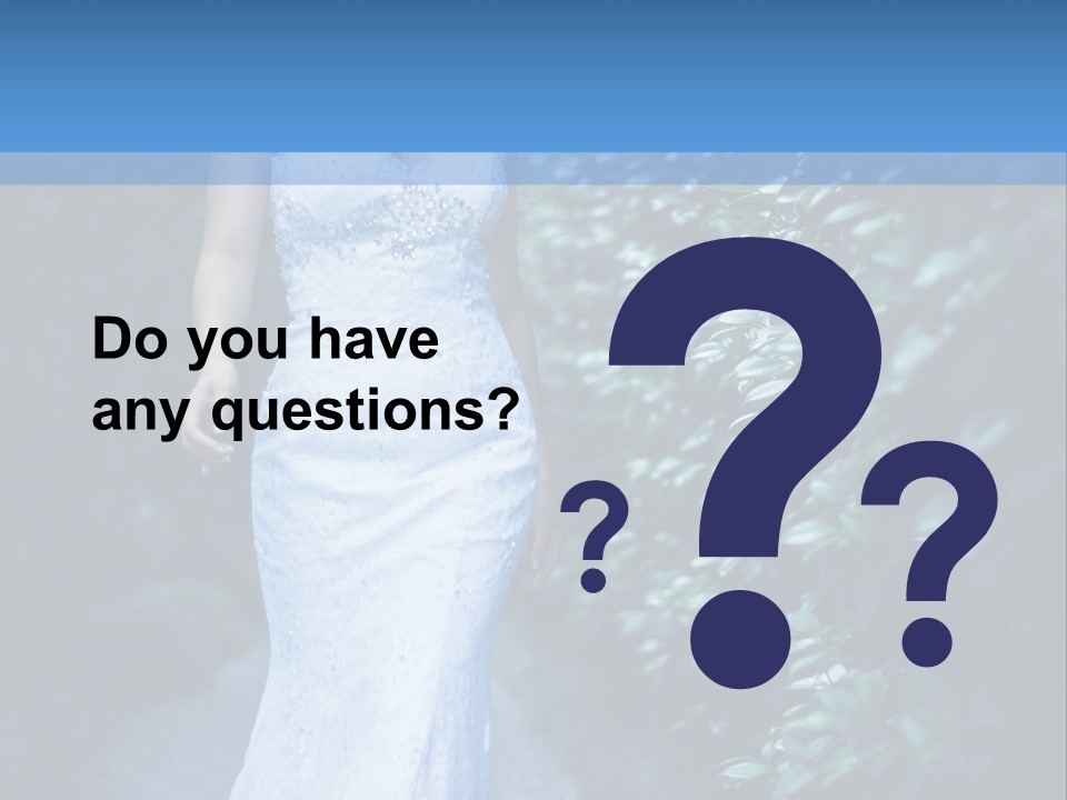 A Woman In A White Dress Is Walking Down A Path PowerPoint Template