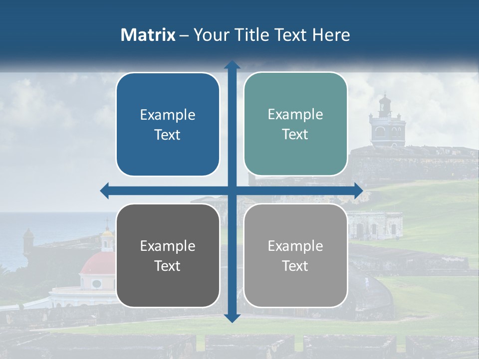 A Castle On Top Of A Hill Near The Ocean PowerPoint Template