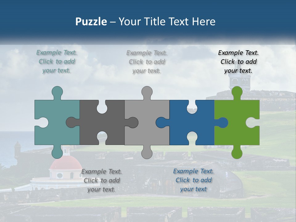 A Castle On Top Of A Hill Near The Ocean PowerPoint Template