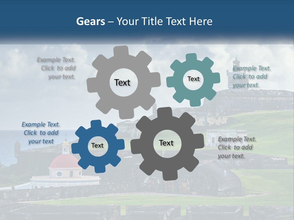 A Castle On Top Of A Hill Near The Ocean PowerPoint Template