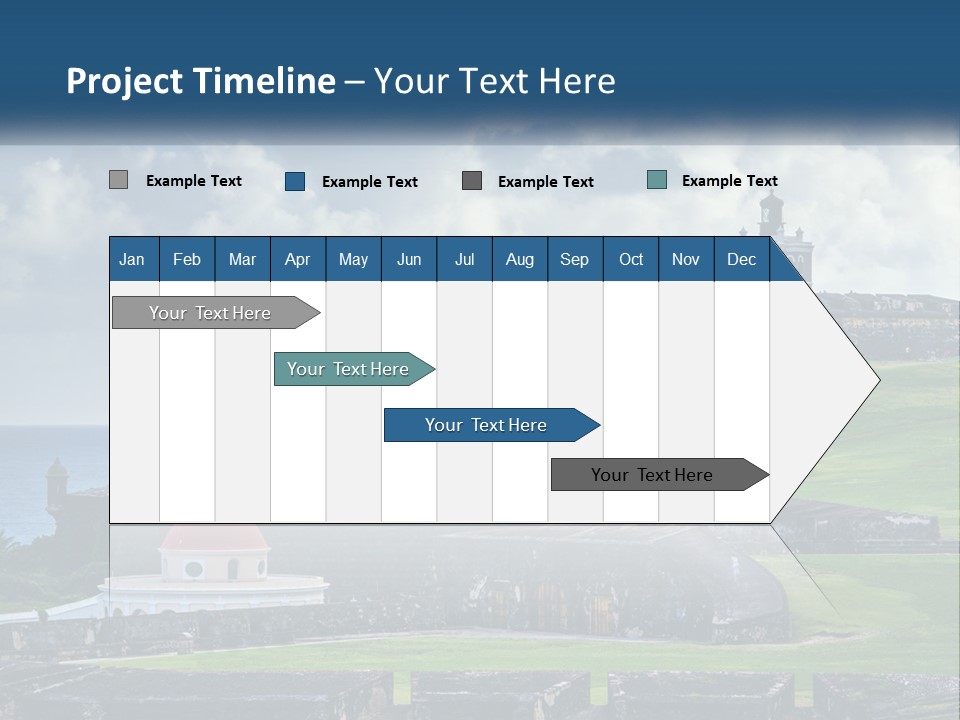 A Castle On Top Of A Hill Near The Ocean PowerPoint Template