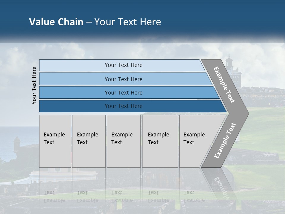 A Castle On Top Of A Hill Near The Ocean PowerPoint Template