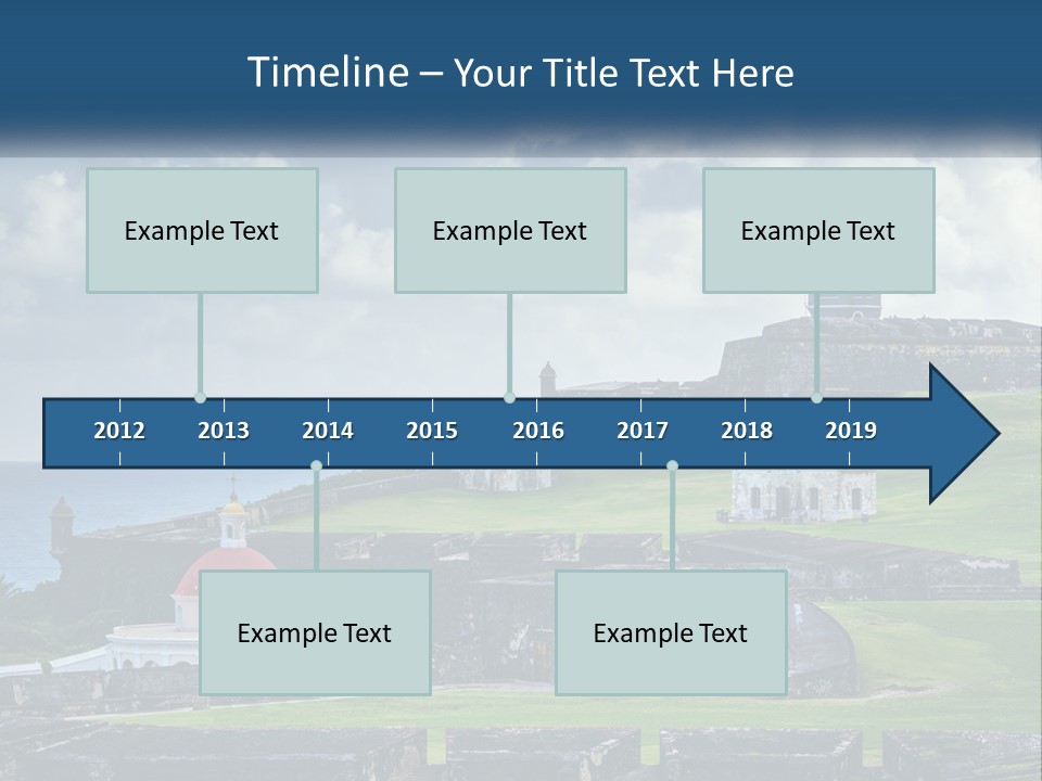 A Castle On Top Of A Hill Near The Ocean PowerPoint Template