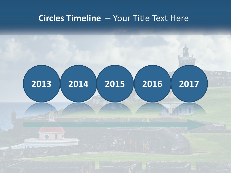 A Castle On Top Of A Hill Near The Ocean PowerPoint Template