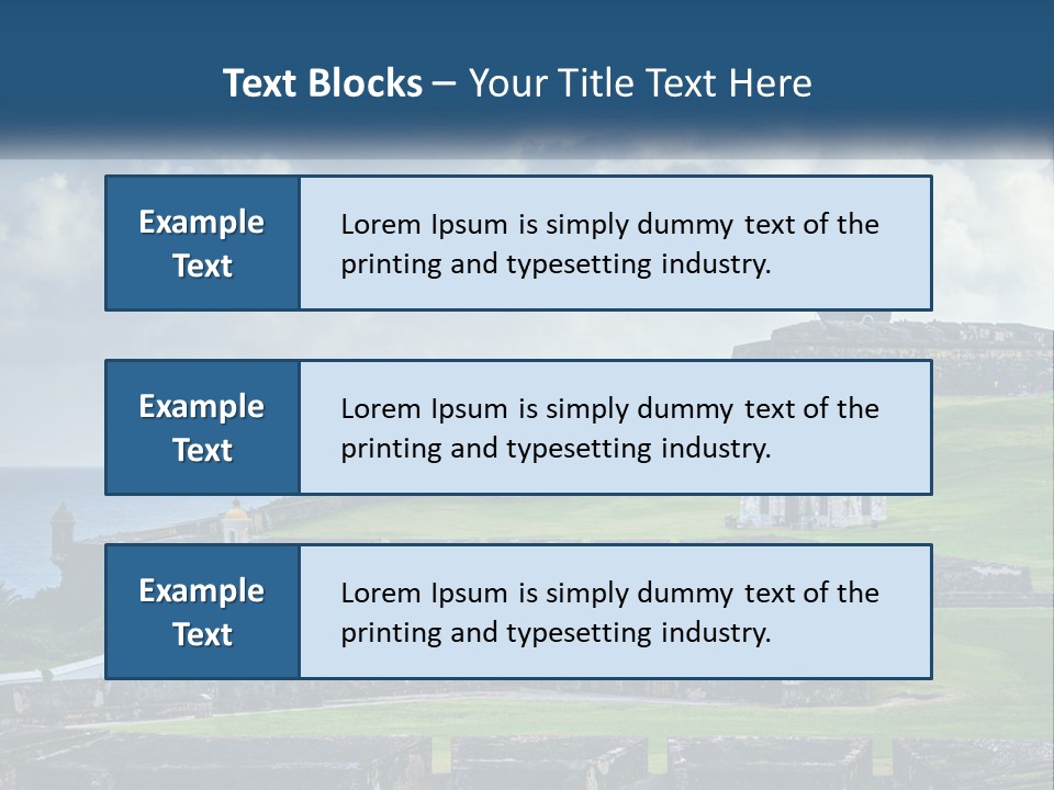 A Castle On Top Of A Hill Near The Ocean PowerPoint Template