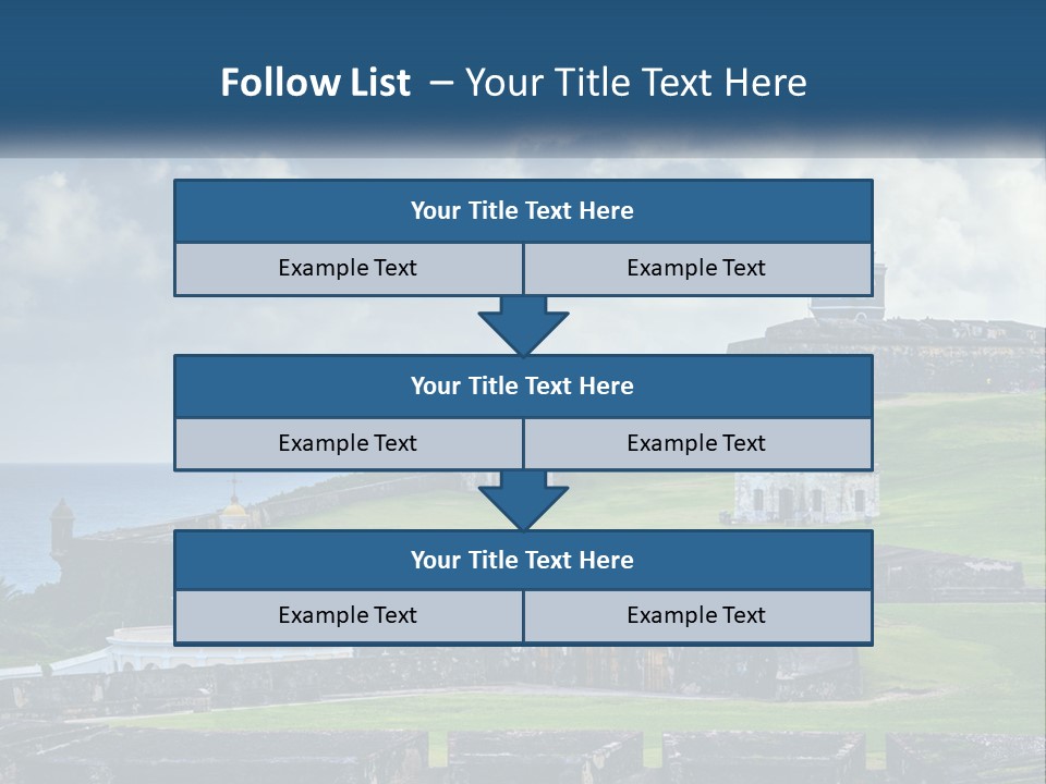 A Castle On Top Of A Hill Near The Ocean PowerPoint Template