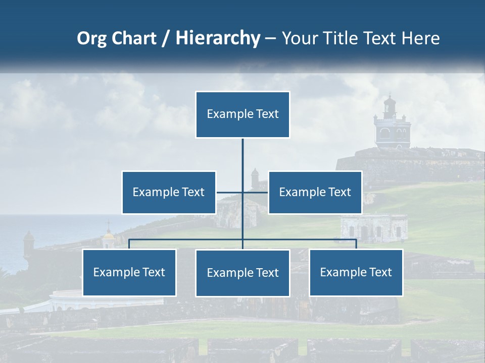 A Castle On Top Of A Hill Near The Ocean PowerPoint Template
