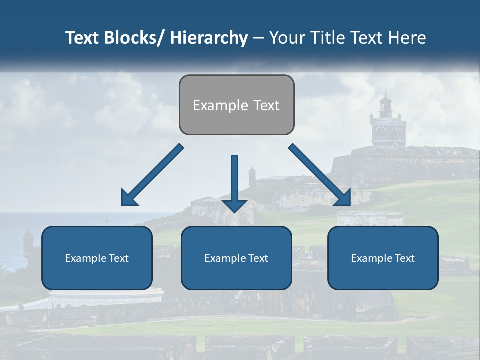 A Castle On Top Of A Hill Near The Ocean PowerPoint Template
