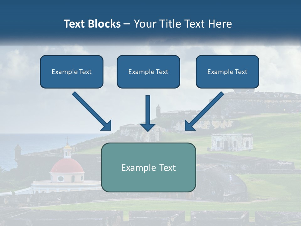 A Castle On Top Of A Hill Near The Ocean PowerPoint Template