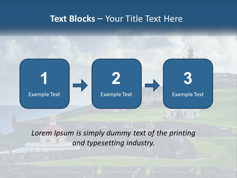 A Castle On Top Of A Hill Near The Ocean PowerPoint Template