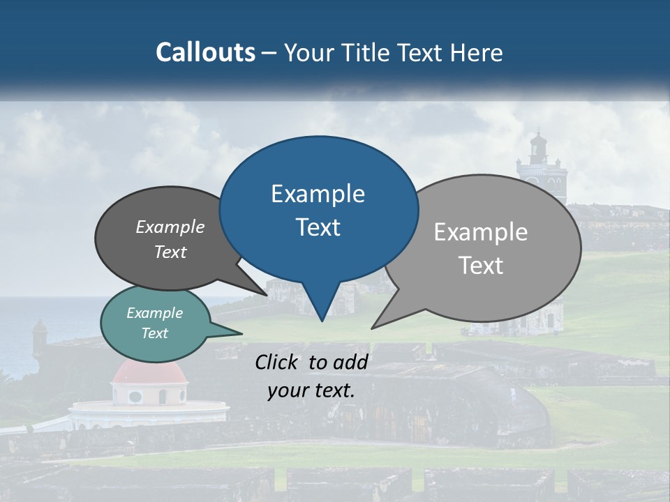 A Castle On Top Of A Hill Near The Ocean PowerPoint Template