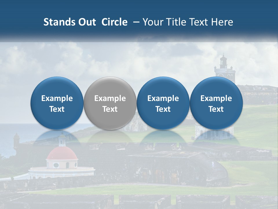 A Castle On Top Of A Hill Near The Ocean PowerPoint Template