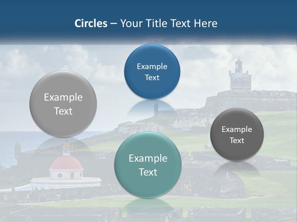 A Castle On Top Of A Hill Near The Ocean PowerPoint Template