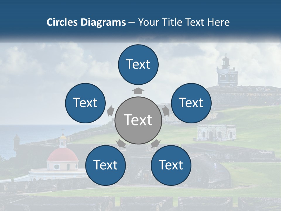 A Castle On Top Of A Hill Near The Ocean PowerPoint Template