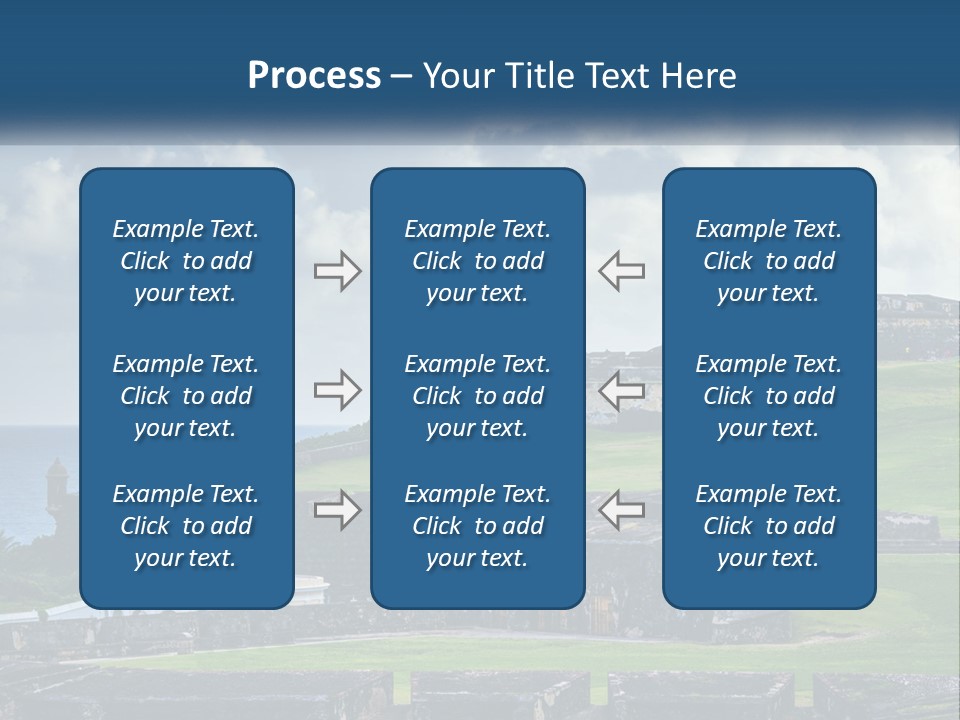 A Castle On Top Of A Hill Near The Ocean PowerPoint Template