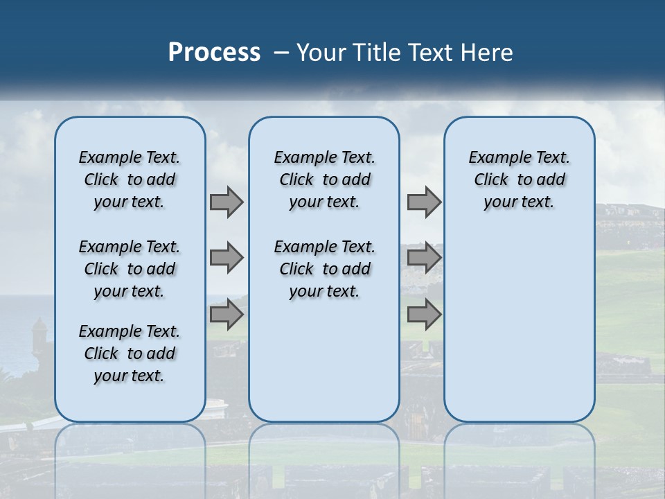 A Castle On Top Of A Hill Near The Ocean PowerPoint Template
