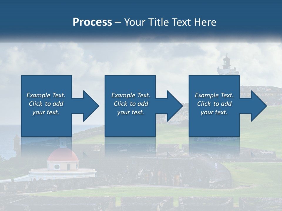 A Castle On Top Of A Hill Near The Ocean PowerPoint Template