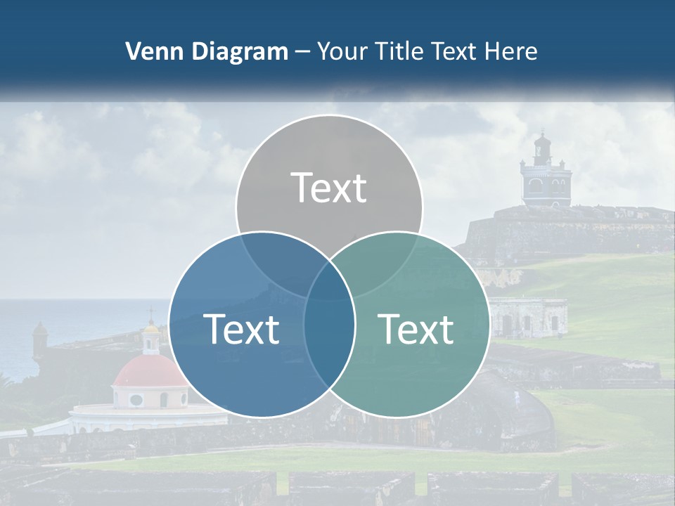 A Castle On Top Of A Hill Near The Ocean PowerPoint Template