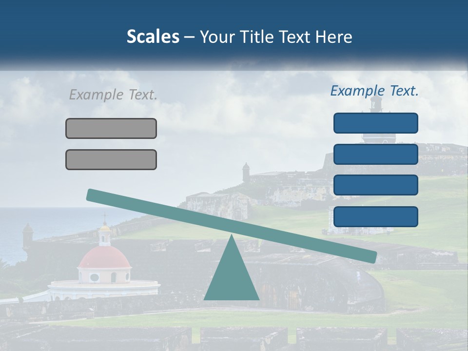 A Castle On Top Of A Hill Near The Ocean PowerPoint Template