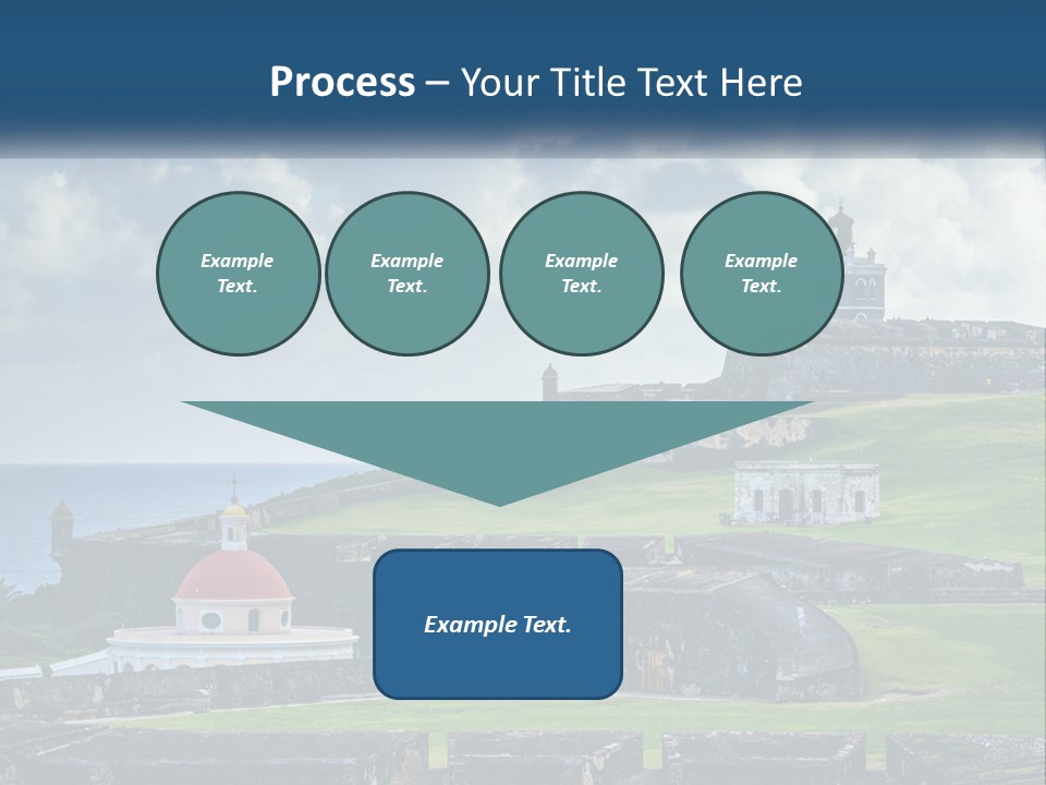 A Castle On Top Of A Hill Near The Ocean PowerPoint Template