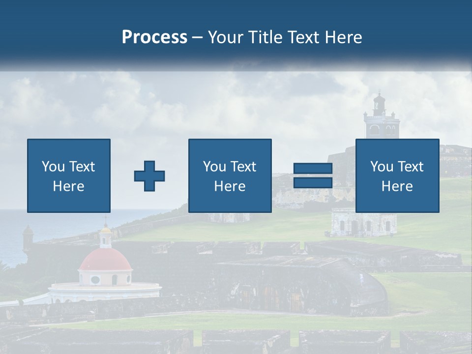 A Castle On Top Of A Hill Near The Ocean PowerPoint Template