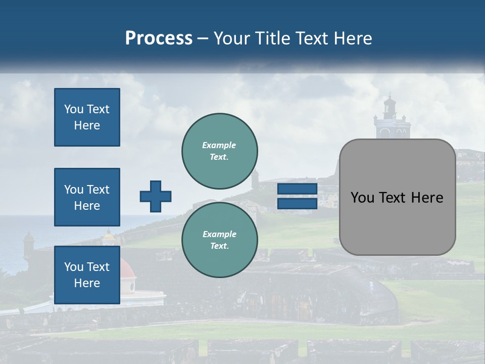 A Castle On Top Of A Hill Near The Ocean PowerPoint Template