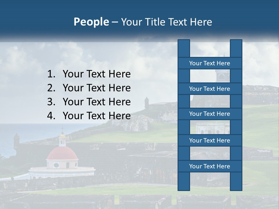 A Castle On Top Of A Hill Near The Ocean PowerPoint Template