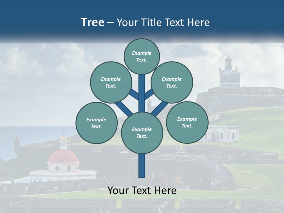 A Castle On Top Of A Hill Near The Ocean PowerPoint Template