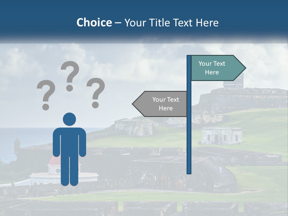 A Castle On Top Of A Hill Near The Ocean PowerPoint Template